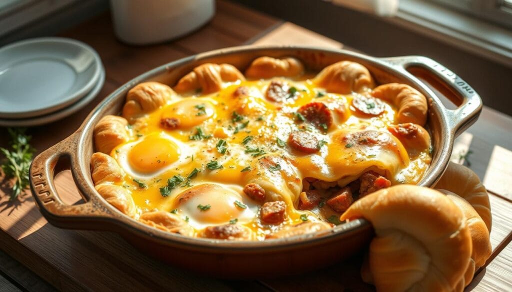 Breakfast casserole sausage with crescent rolls Breakfast casserole sausage with crescent rolls